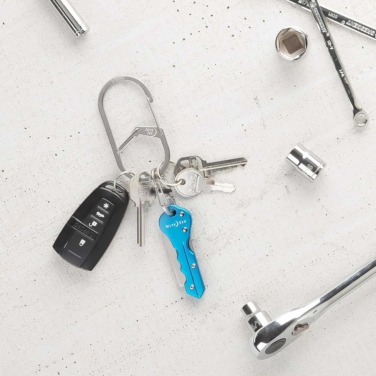 Detalle 2 de NITEIZE Gカラビナー #4 ステンレススチール製カラビナー 18g