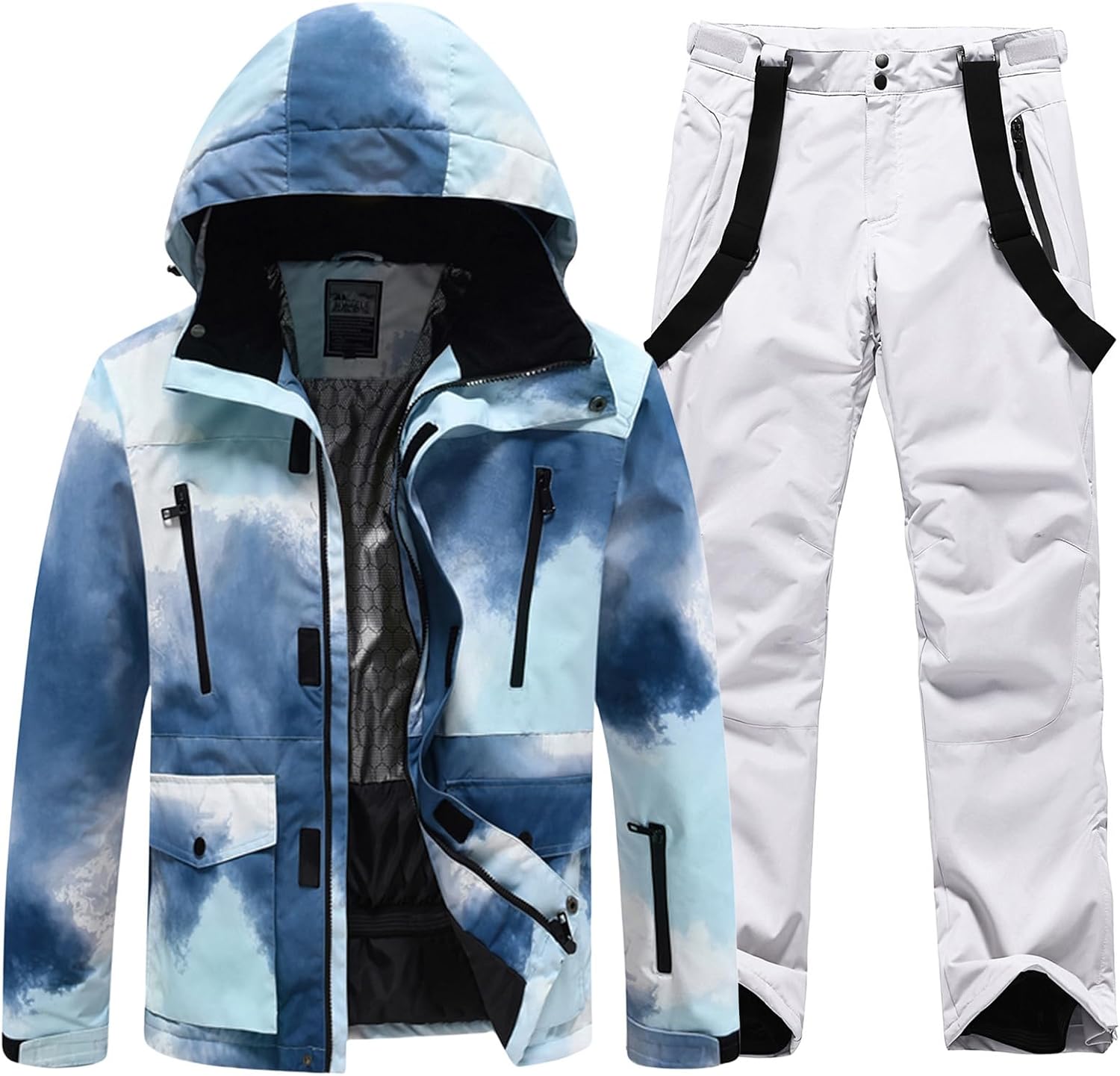Detalle de HOTIAN Herren Schneeanzug Ski Jacke und Hose Set für Winter