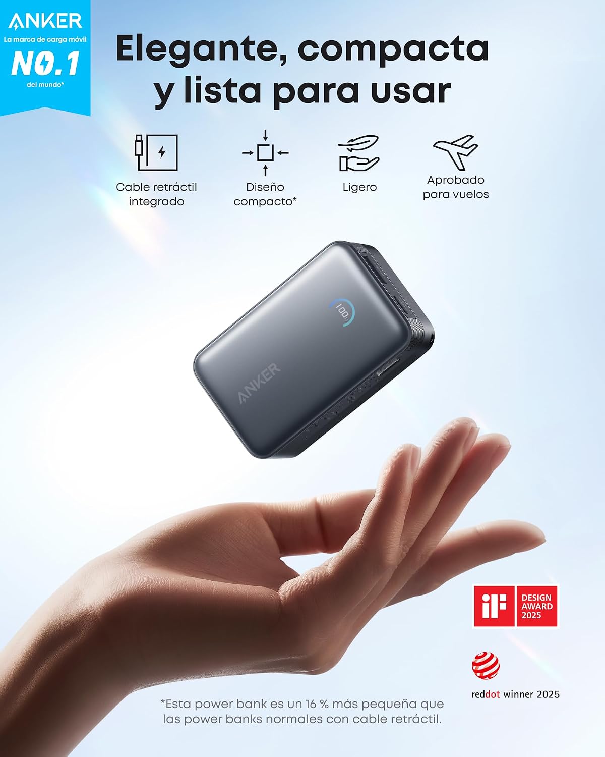 Detalle 2 de Anker Nano Power Bank 10000 mAh 45W
