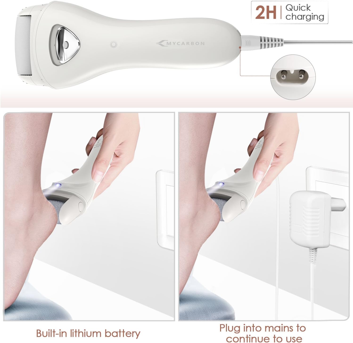 Detalle 2 de MYCARBON Pedicure Elettrico Professionale 6 rulli