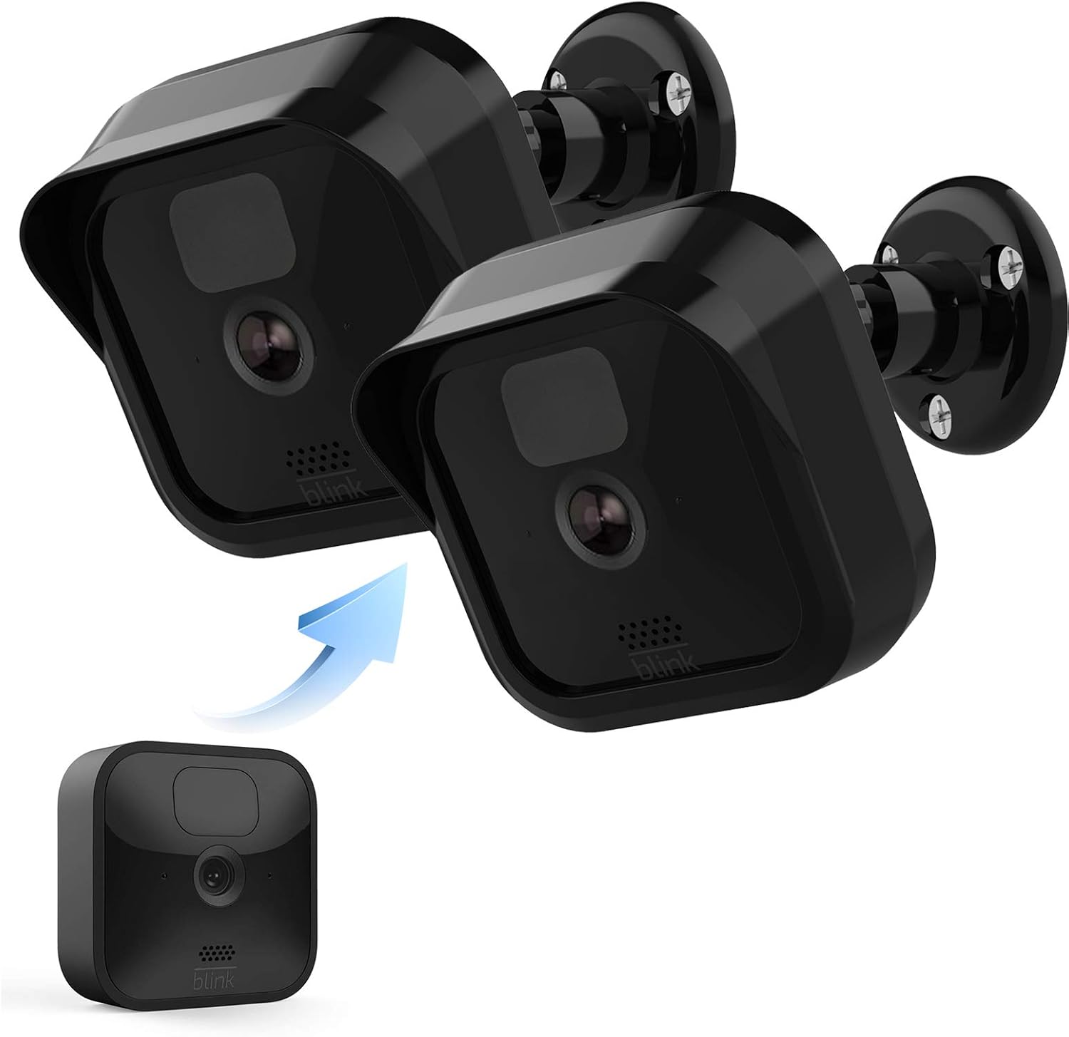 Blink Outdoor Camera Wall Mount Bracket (2 Pack) with Weatherproof Protective Cover Case and 360° Adjustable Mount