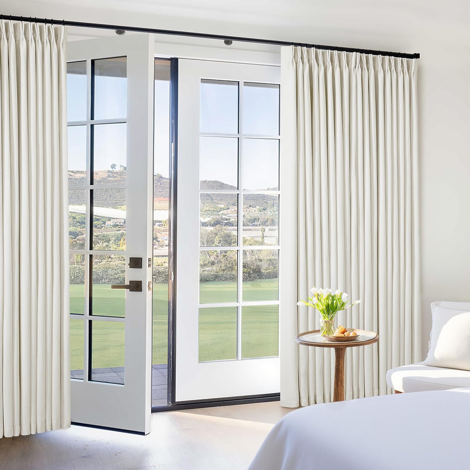 Thumbnail 5 de Natural Linen Blackout Curtain Panel with Pinch Pleat — 96" L x 60" W (One Panel)