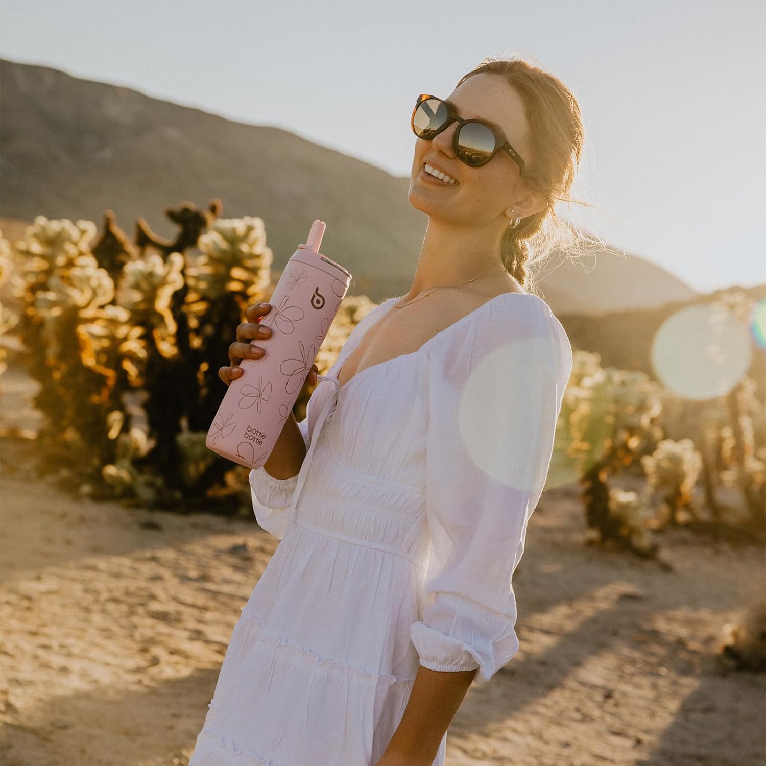 Thumbnail 1 de BOTTLE BOTTLE Isolierte Edelstahl-Trinkflasche 750 ml mit Strohhalm, Deckel & Griff