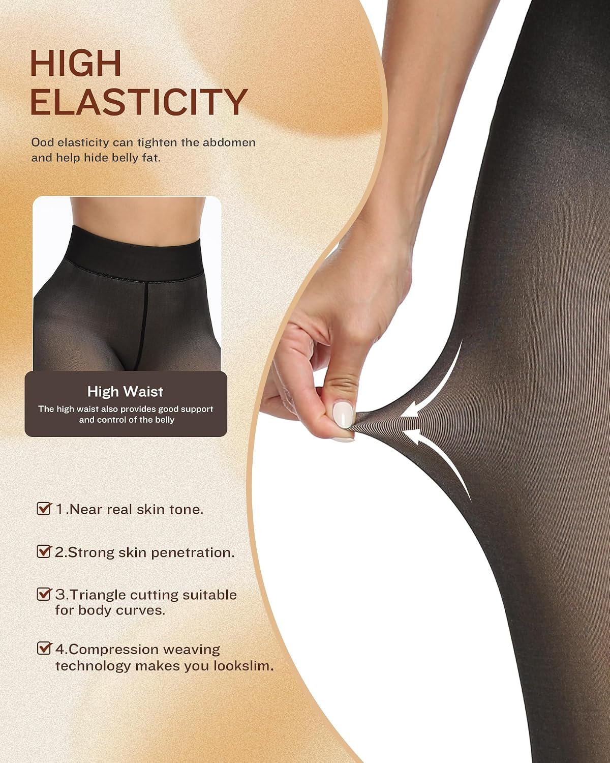 Detalle 2 de CHRLEISURE Fleece Lined Tights