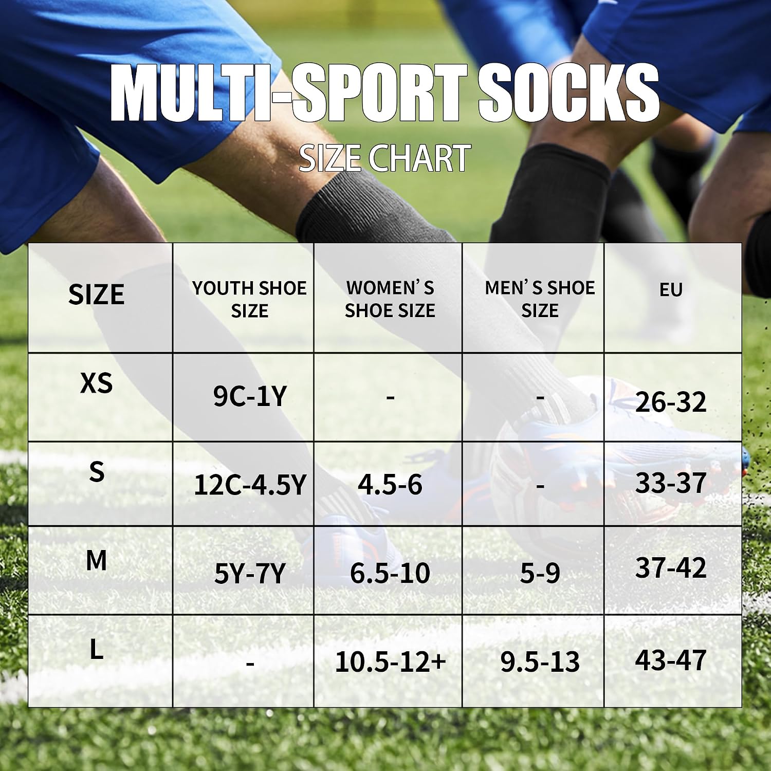 Detalle 2 de GRAPMKTG 3-Pack Knee-High Athletic Socks for Youth (Soccer, Baseball, Softball & More)