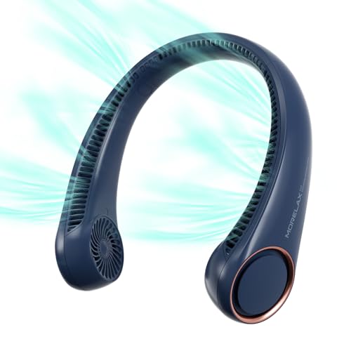 Imagen de Morelax Neck Fan, Portable Bladeless 360° Airflow – Blue en OfertitasTOP
