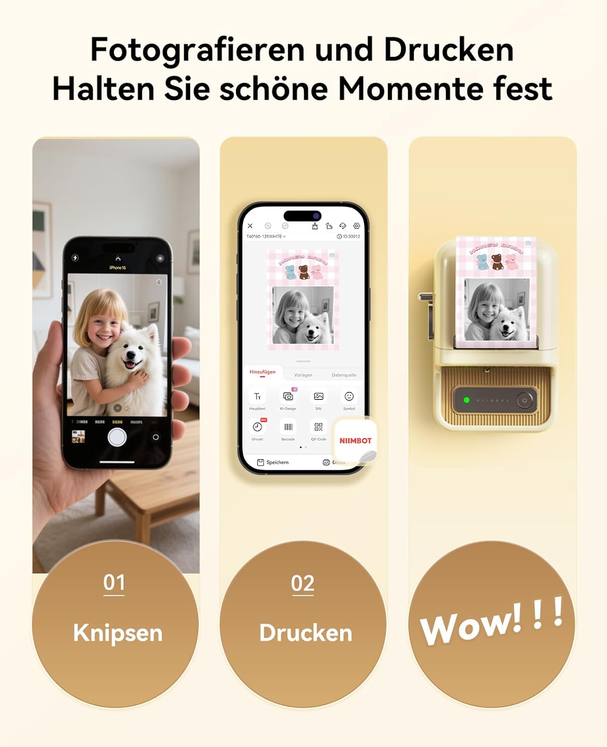 Thumbnail 1 de NIIMBOT B21Pro Etikettendrucker – 300 DPI, Foto-Labeldruck, kabellos, grün