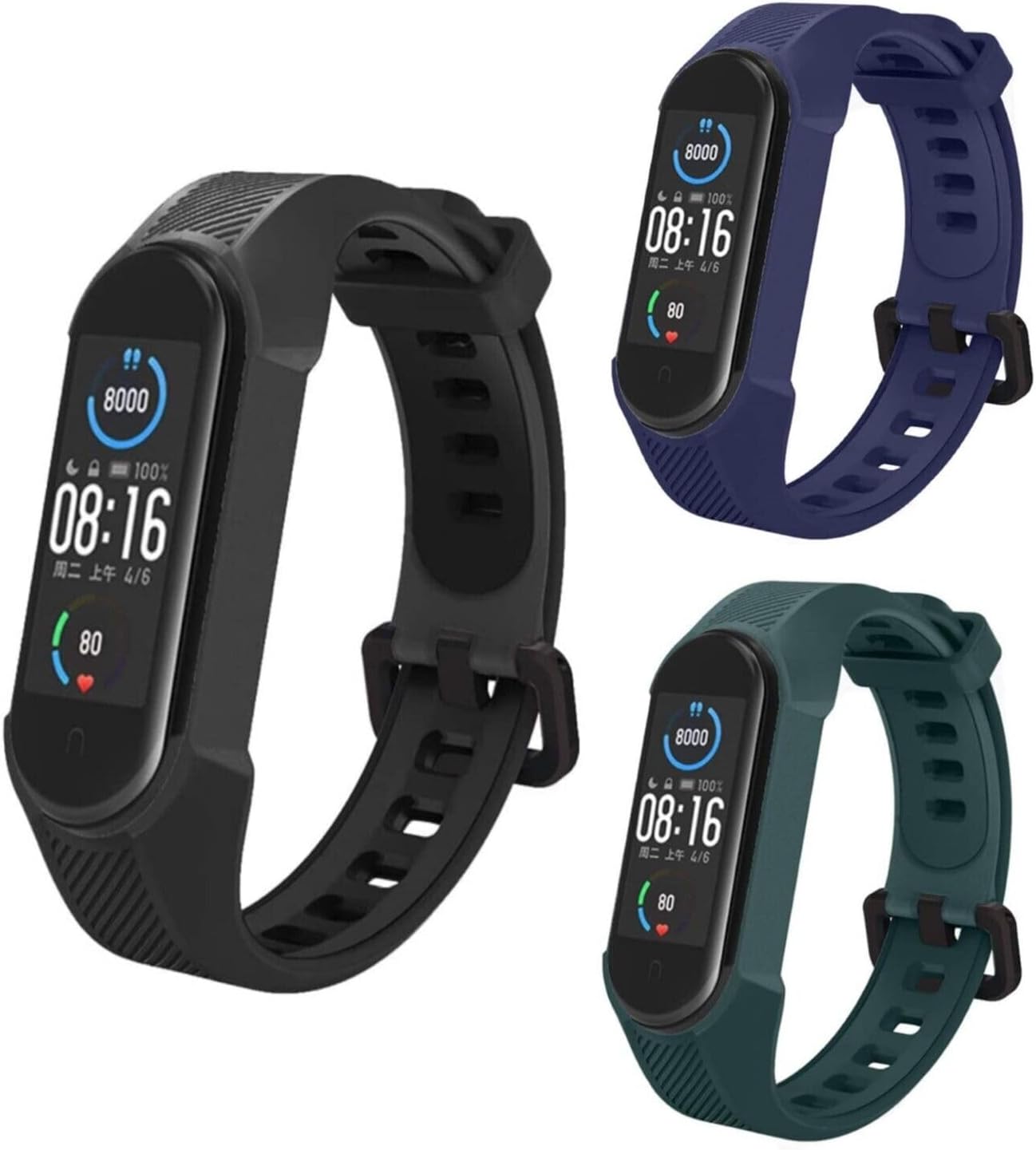 Thumbnail 3 de Panda Bobo replacement silicone watch strap for Xiaomi Mi Band 5/6/7 and Amazfit Band 5