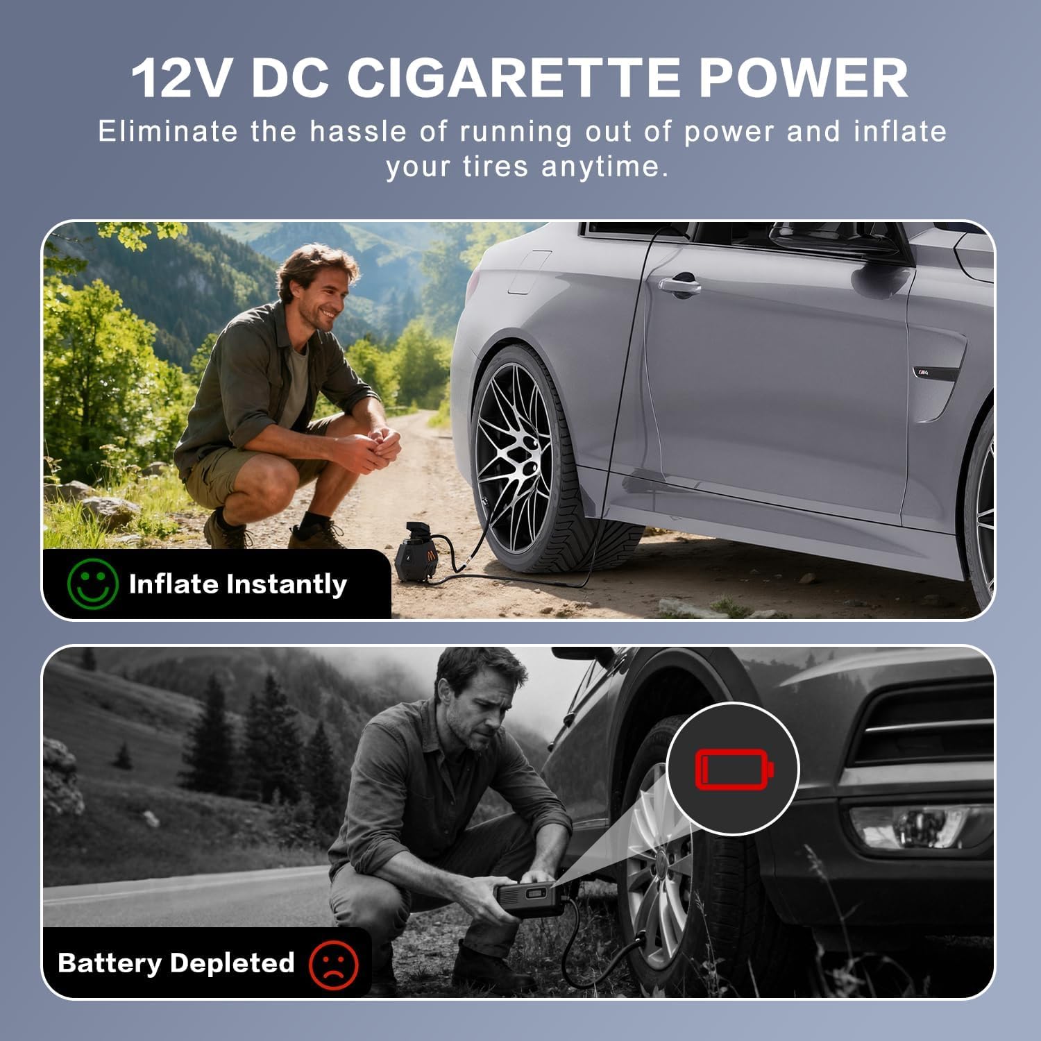 Thumbnail 4 de Tire Inflator Portable Air Compressor 12V