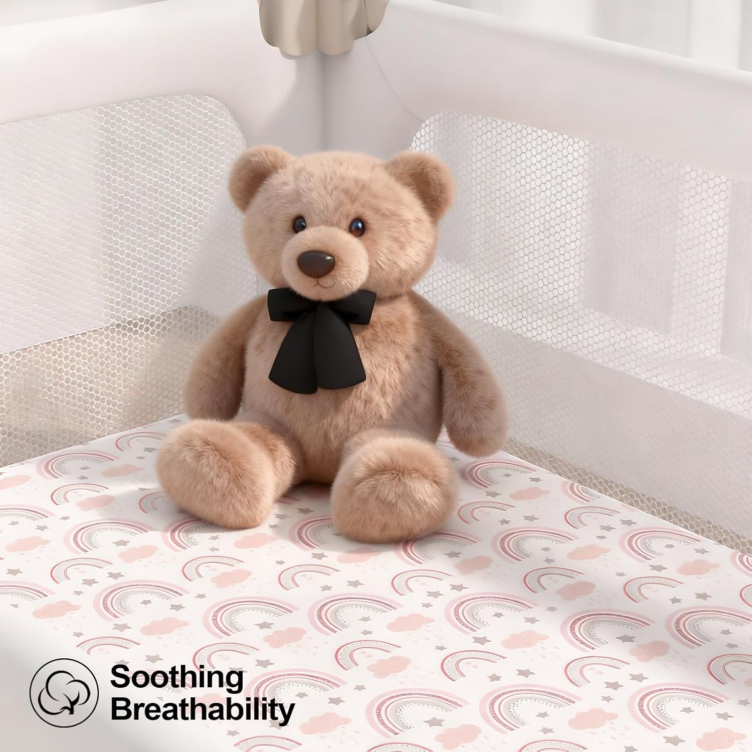 Thumbnail 6 de IOCCLH 4-Pack Bassinet Sheets, 32 x 16 Inches, Stretch Knit Fabric