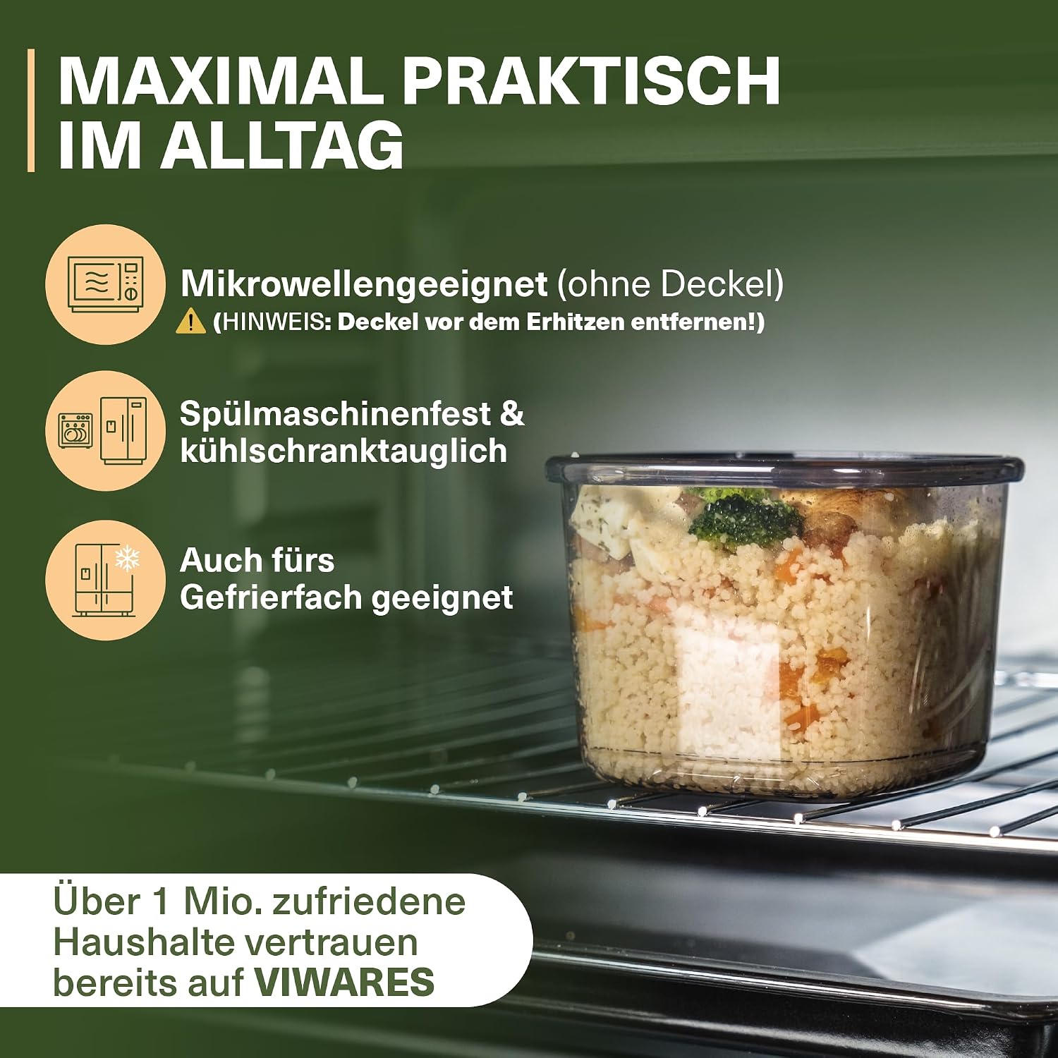 Detalle de Viwares Vorratsdosen mit Deckel Luftdicht – 24-teiliges Set, BPA-frei, Frischhaltedosen für Küche und Aufbewahrung