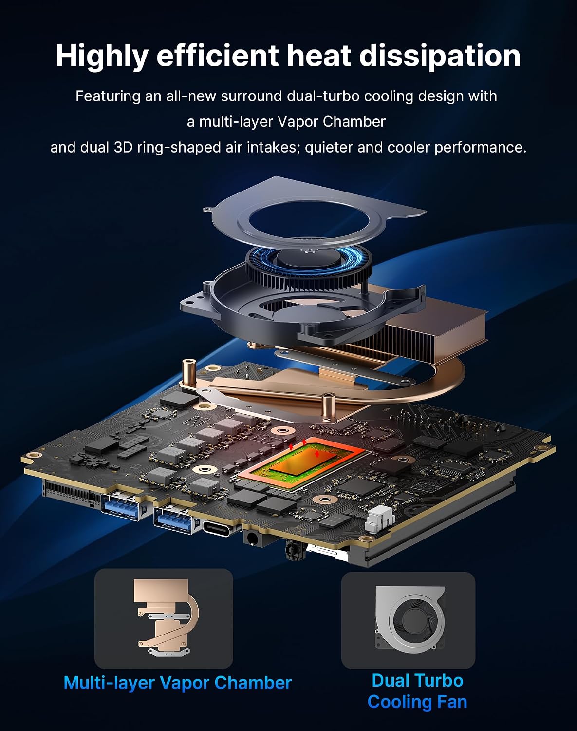 Detalle 2 de Origimagic C3 Mini PC Intel Core i3-5005U (15W) with 8GB RAM and 512GB SATA SSD