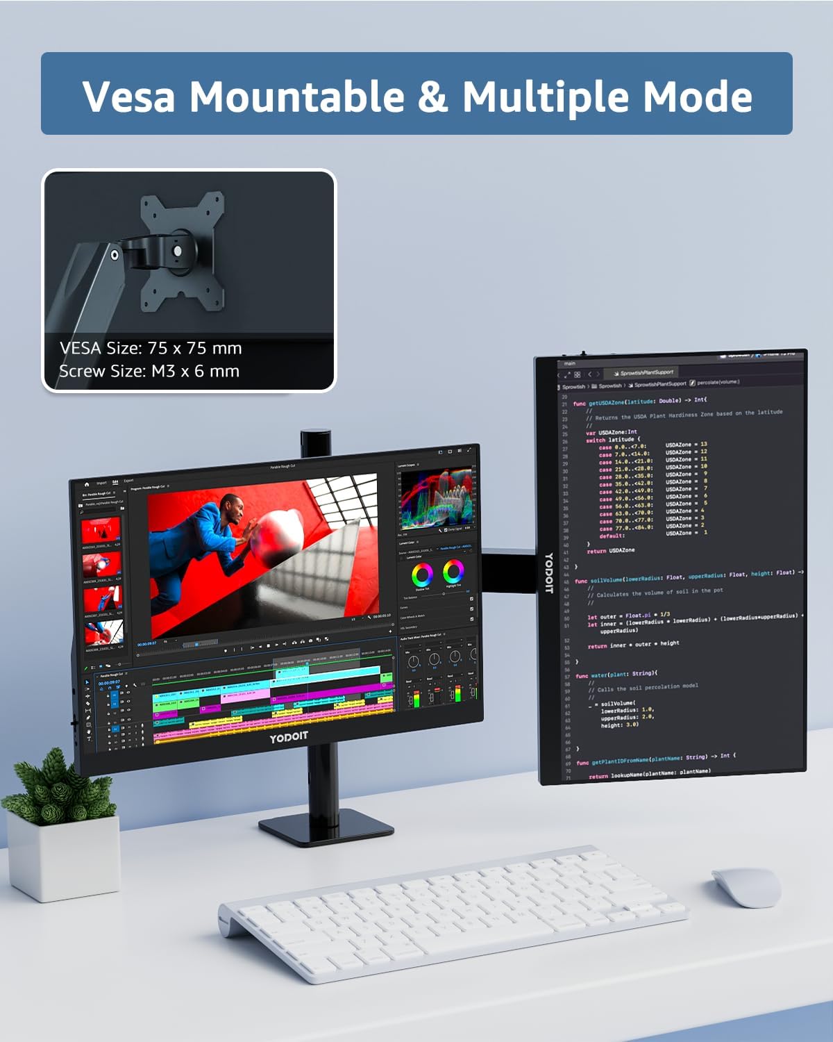 Thumbnail 6 de Yodoit Portable Monitor mit Touchscreen 15,6 Zoll – USB-C/HDMI, FHD IPS, integrierte Lautsprecher, Smart Cover