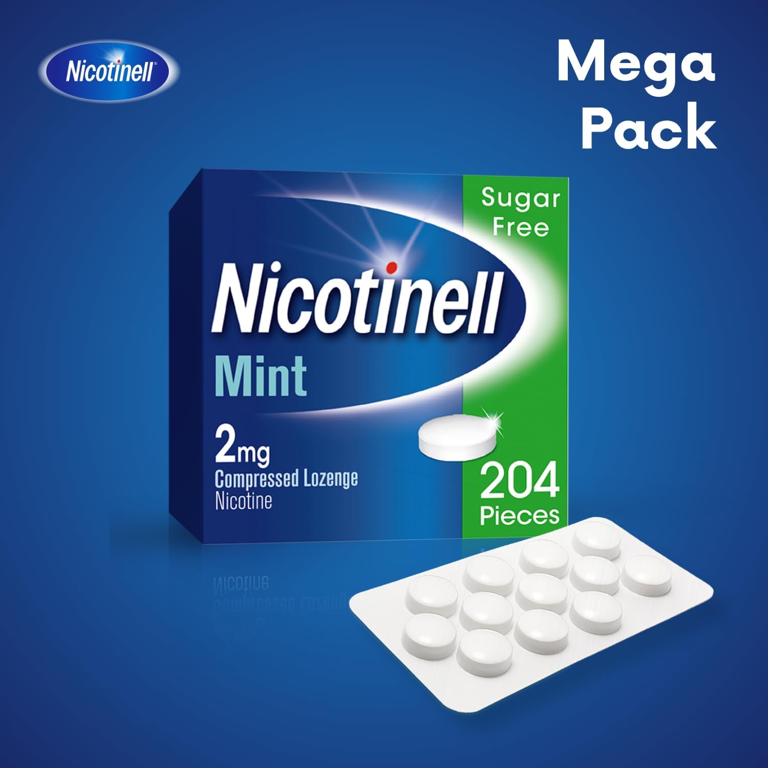 Detalle de Nicotinell Mint 2 mg lozenges 204 pack 🍬
