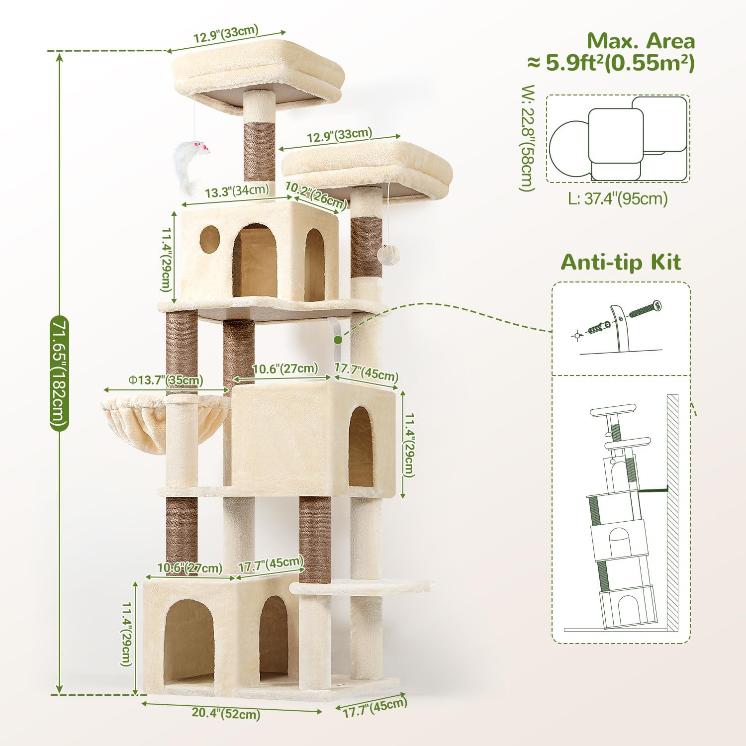 Thumbnail 5 de Globlazer Cat Tree 71-Inch
