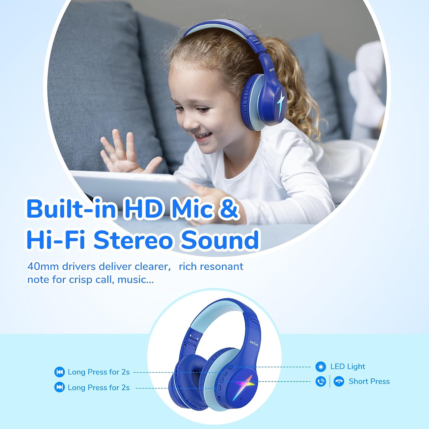 Thumbnail 4 de EarFun Kids Bluetooth Headphones