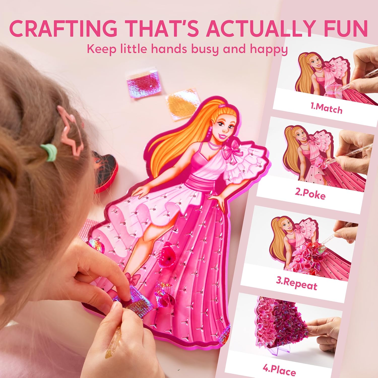Thumbnail 3 de Klever Kits Poke in Art for Girls – Mess-free Fashion Dress-up Craft Kit for Kids