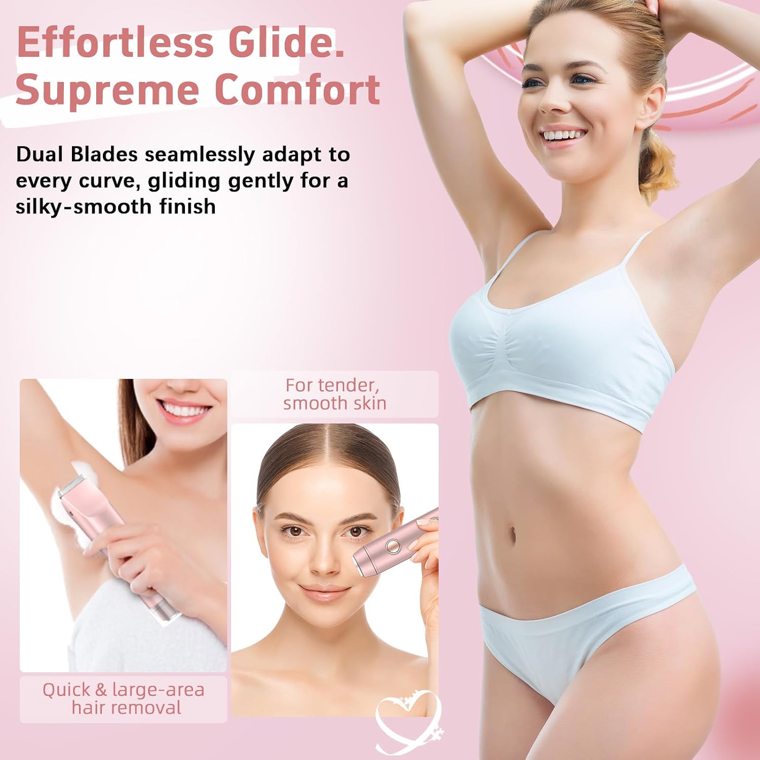 Thumbnail 6 de 3-in-1 Lady Shaver & Bikini Trimmer USB-C rechargeable for women 🪒