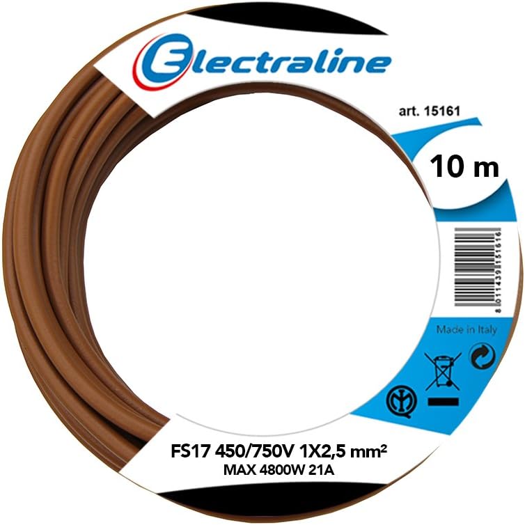 Detalle de Electraline 13151 Cavo Unipolare FS17 10 m 2,5 mm²