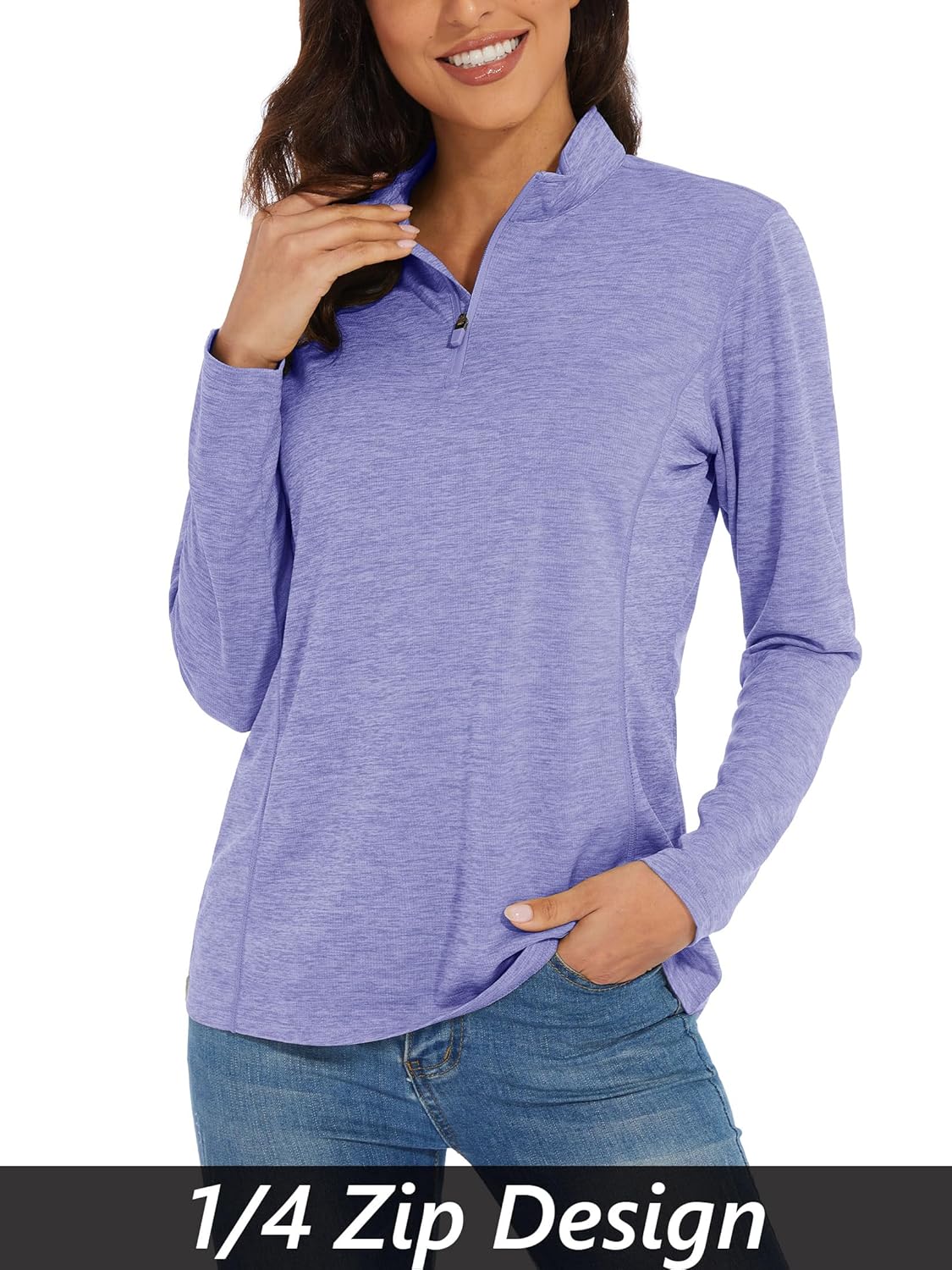 Thumbnail 2 de MAGCOMSEN Women’s UPF 50+ Long Sleeve 1/4 Zip Quick-Dry Sun Shirt
