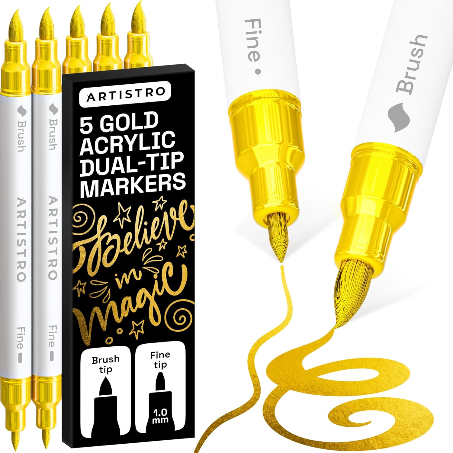 Detalle de ARTISTRO 24 Acrylic Paint Pens set for crafts 🎨