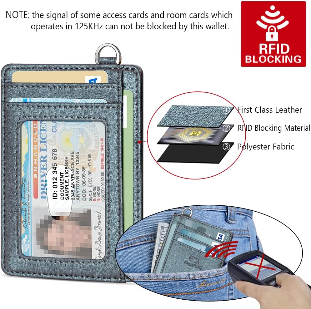 Detalle de FurArt Schlankes Kreditkartenetui mit RFID-Blockierung – Minimalistisch, Unisex