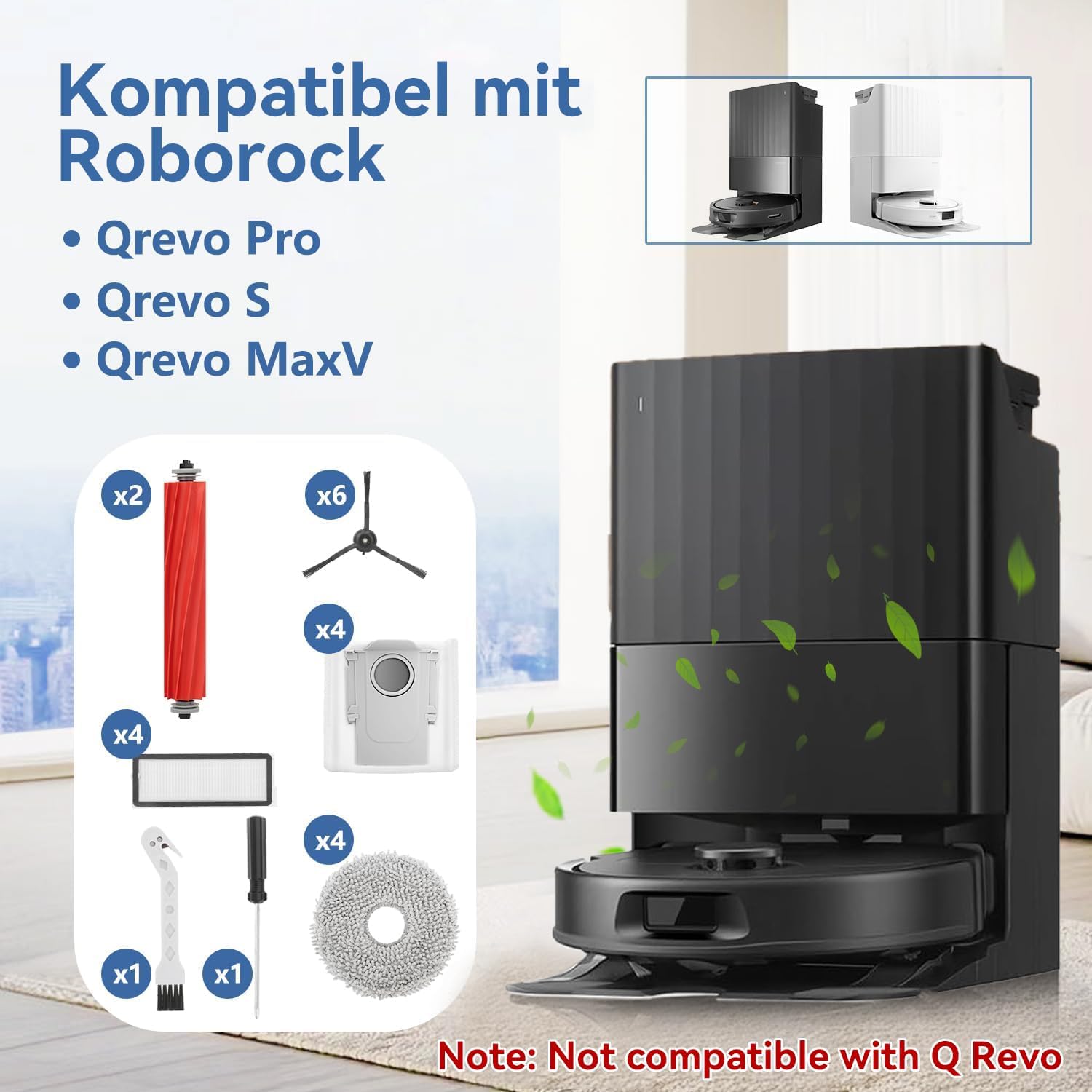 Detalle 2 de Roborock Qrevo Zubehör 22 Stück
