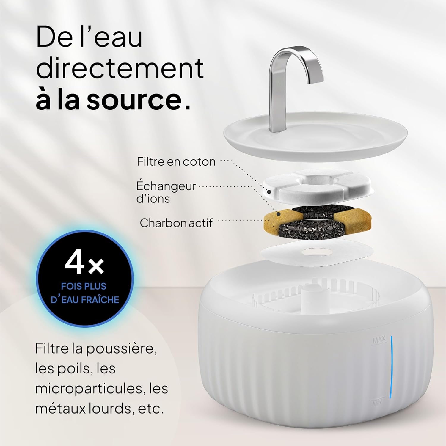 Thumbnail 2 de Pretty Paw Aqua Flow Pro fontaine à eau pour chat 3 L 🐱