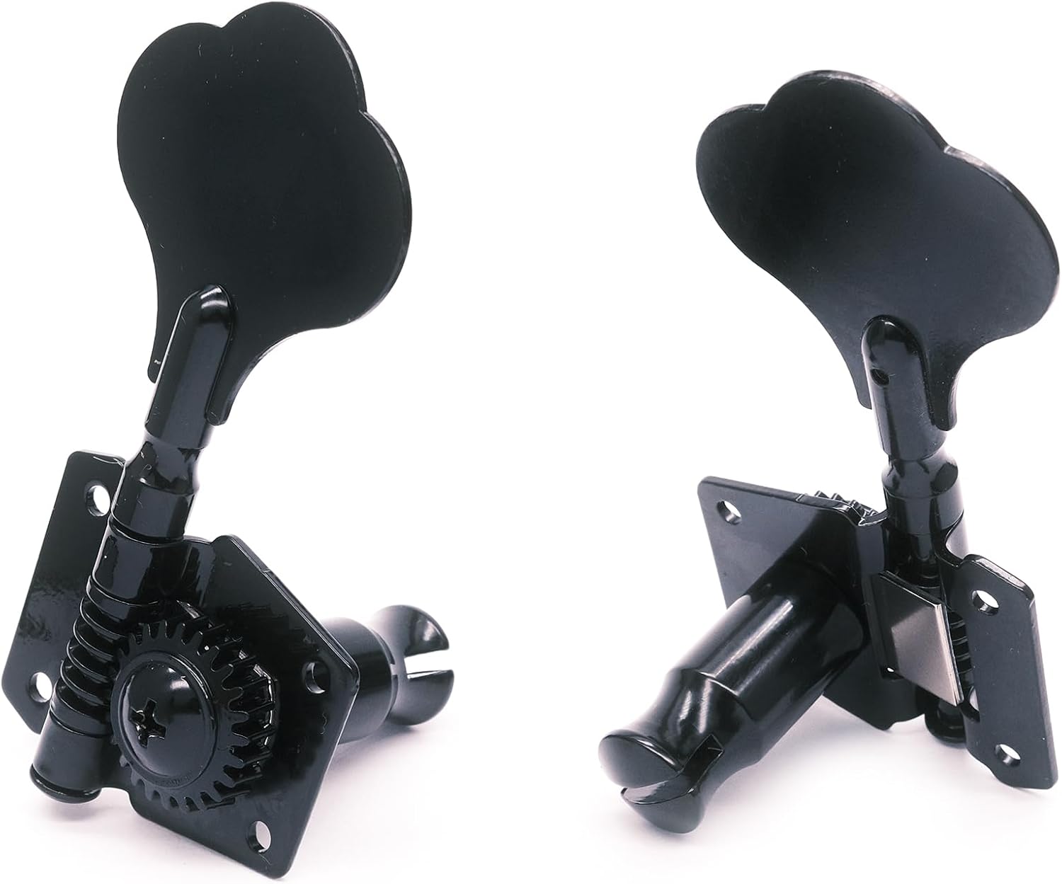 Detalle 2 de harpfeas XX035 2R2L Bass Tuning Pegs, Black Open-Gear 24:1