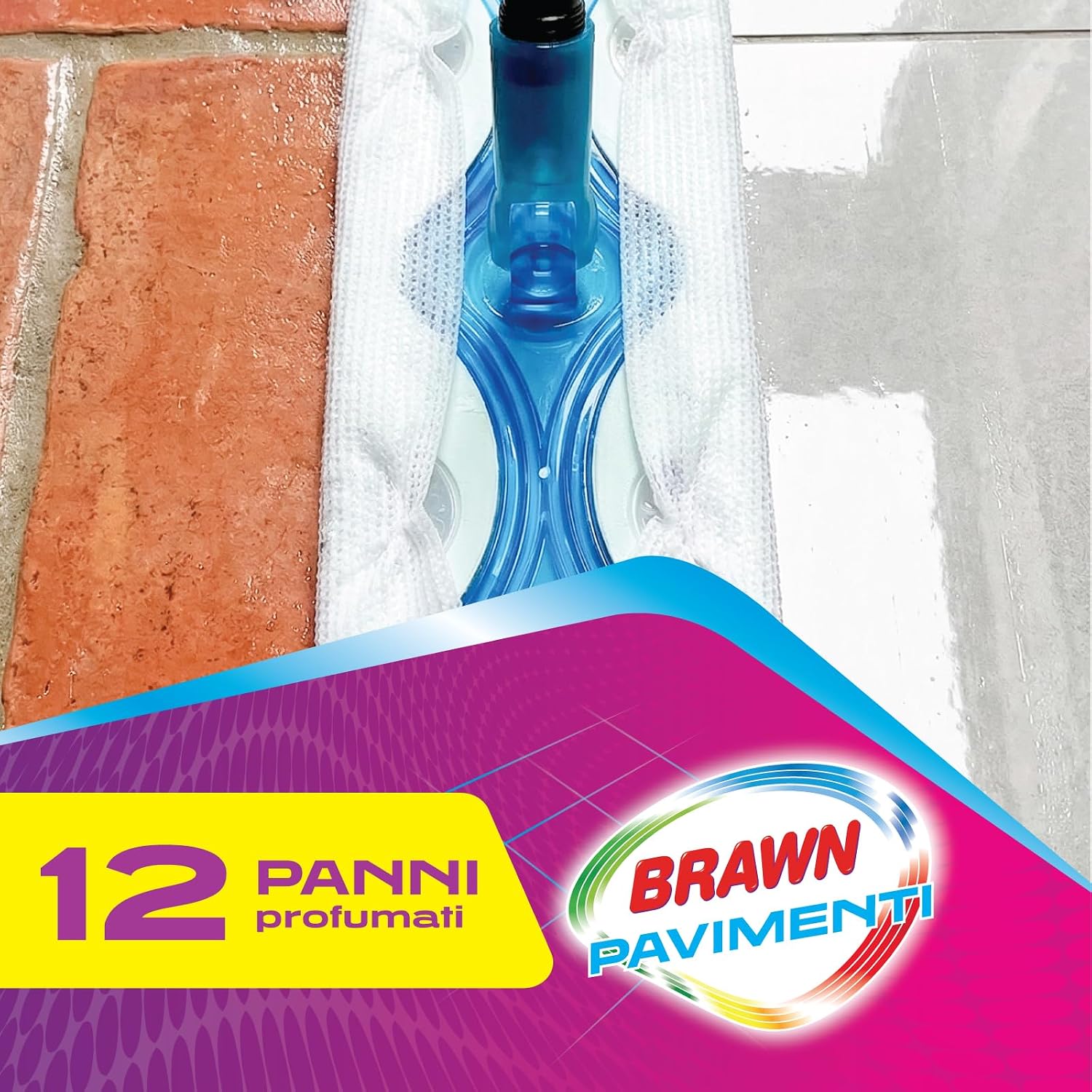 Detalle de Brawn Floor Wipes, Unscented, Pack of 4 with 12 Wipes per Box