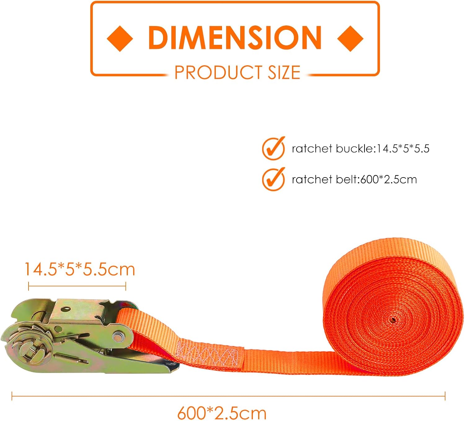 Thumbnail 4 de Cinghie a cricchetto 6m x 25mm 800kg