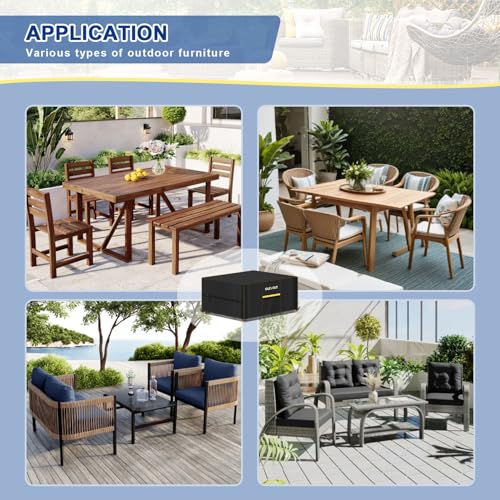 Thumbnail 6 de Housse pour table de jardin OLEVOLT – protection extérieure Oxford 420D 150x90x74 cm