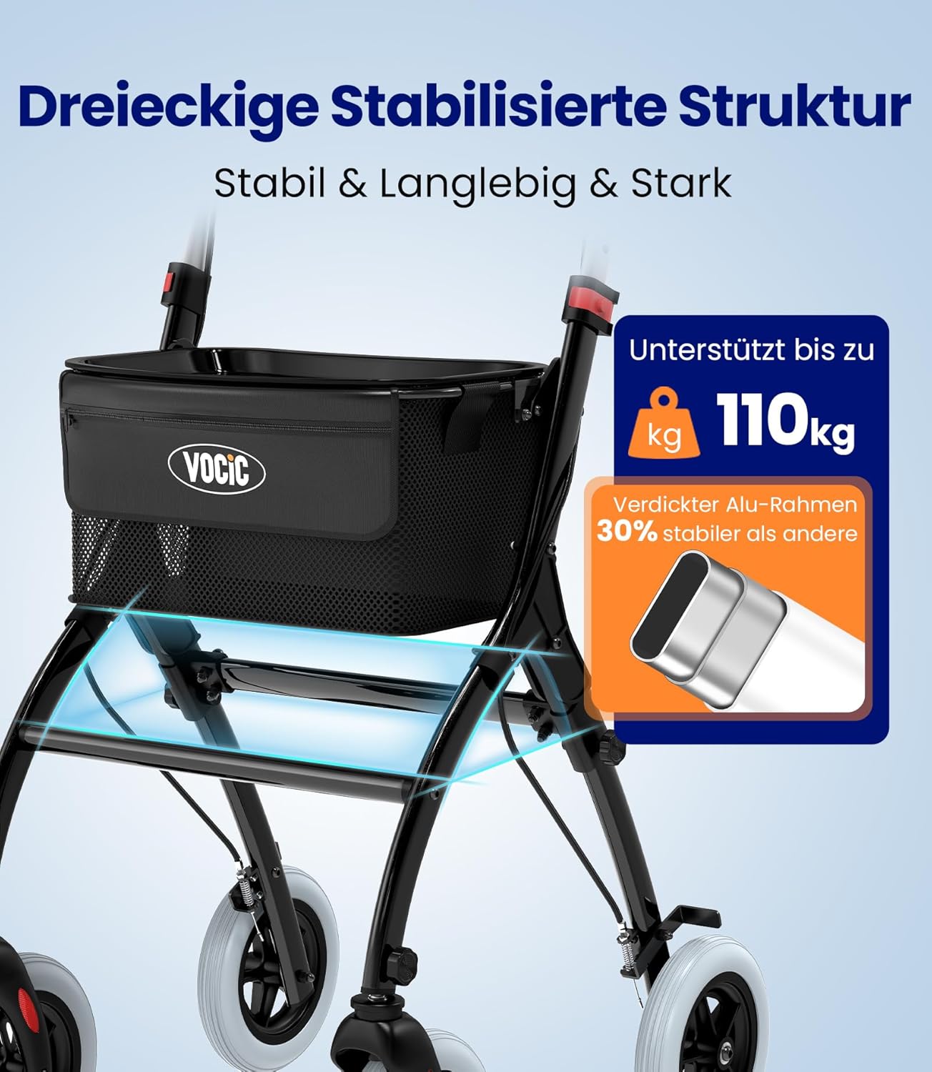 Thumbnail 4 de VOCIC Z32 Rollator schmal für Wohnung