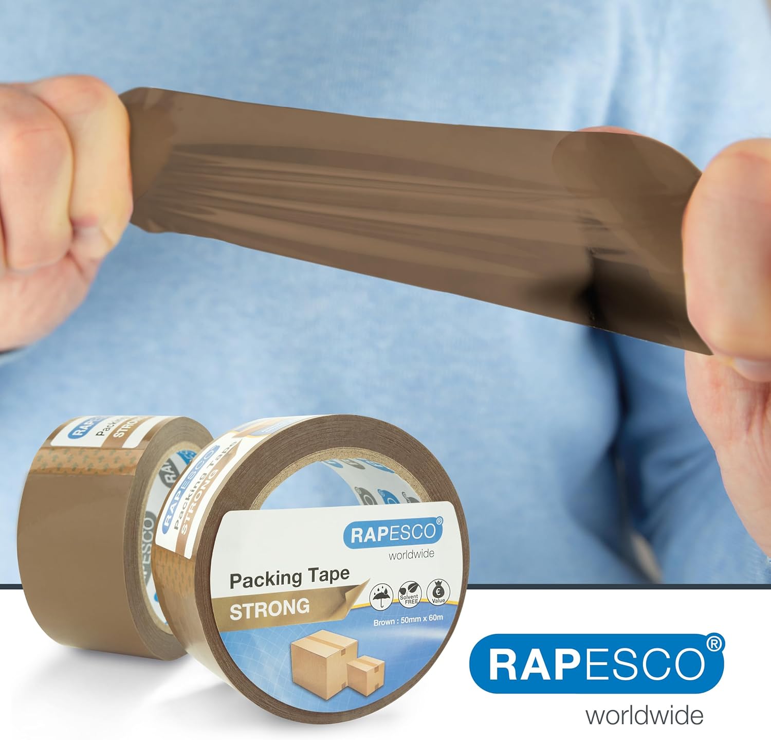 Thumbnail 1 de RAPESCO 1750 Nastro da Imballaggio Resistente 50mm x 60m – confezione da 3