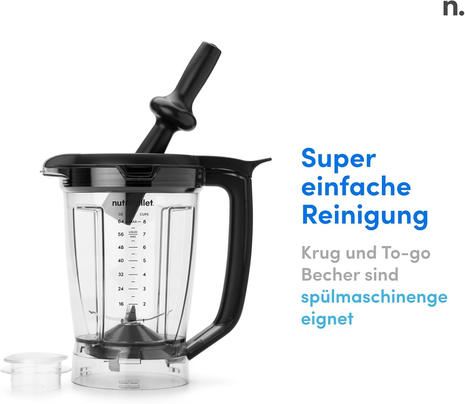 Thumbnail 6 de NutriBullet Full Size Blender Combo NBF580B – Mixer & Zerkleinerer mit 1,89-l-Krug und 1200-Watt-Antrieb (schwarz)
