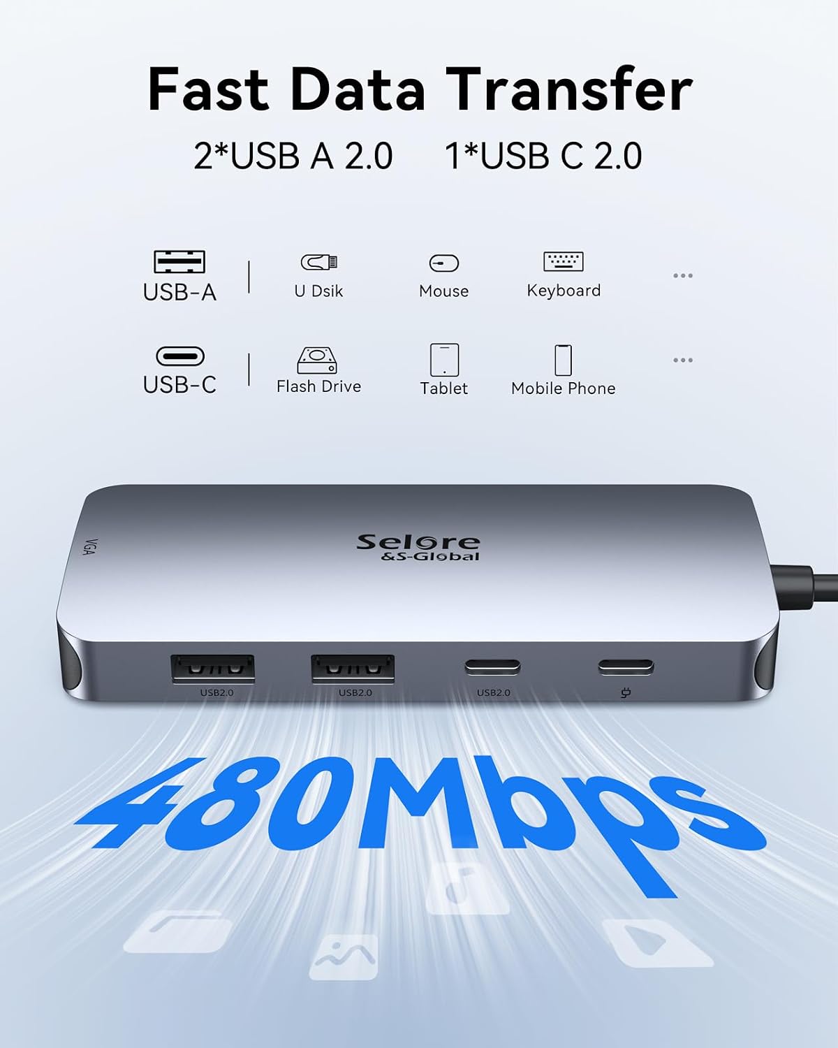 Thumbnail 5 de USB C Dockingstation 8in1 mit 4K Display