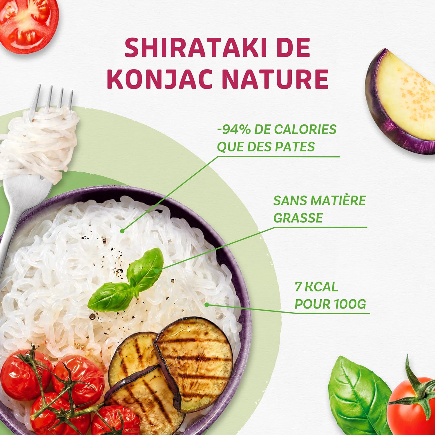 Detalle 2 de GAYELORD HAUSER Konjac Shirataki Nature - Sans Rinçage, Prêt à l’emploi, 10 paquets de 160 g