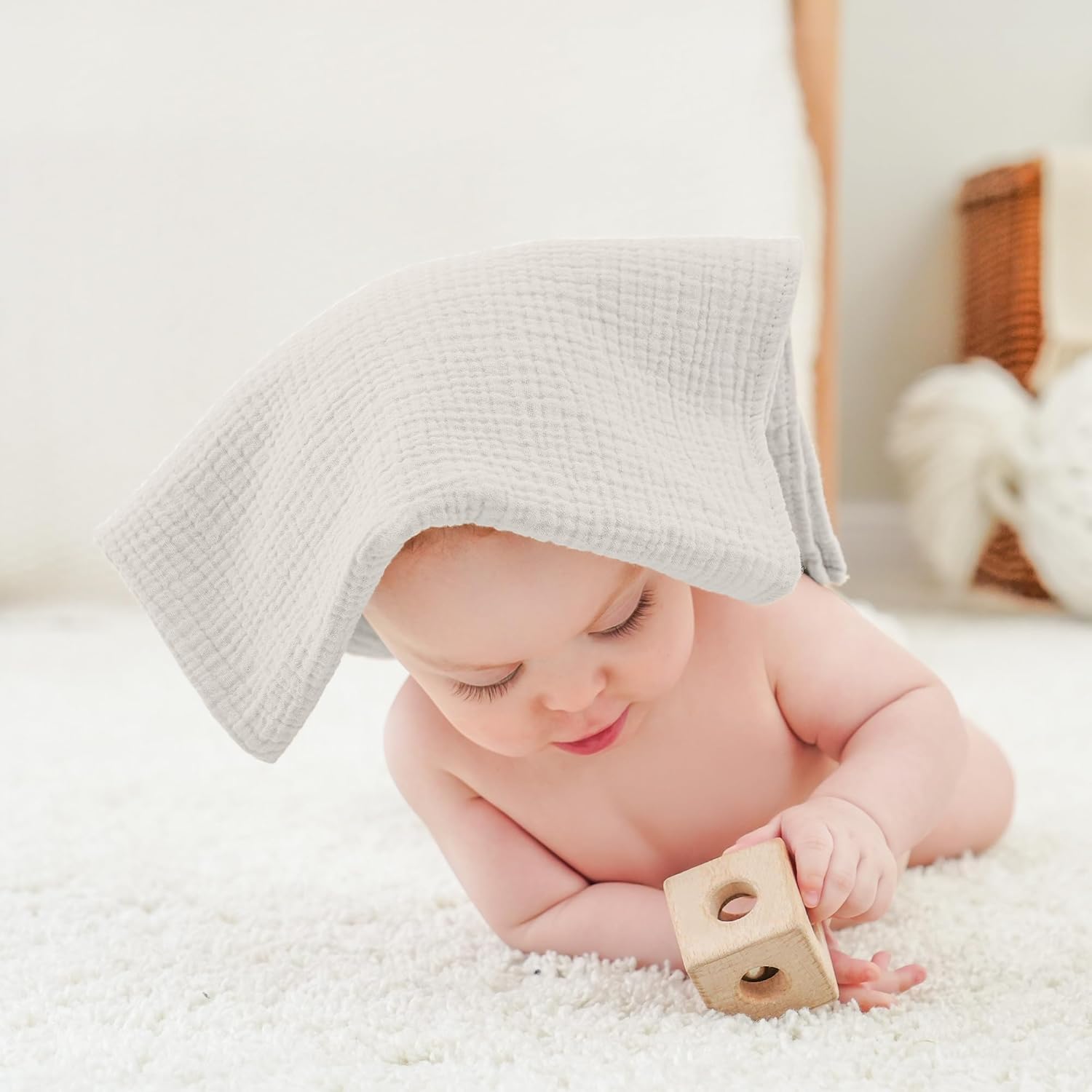 Thumbnail 3 de Bearmoss Langes en coton bébé 60x60 cm