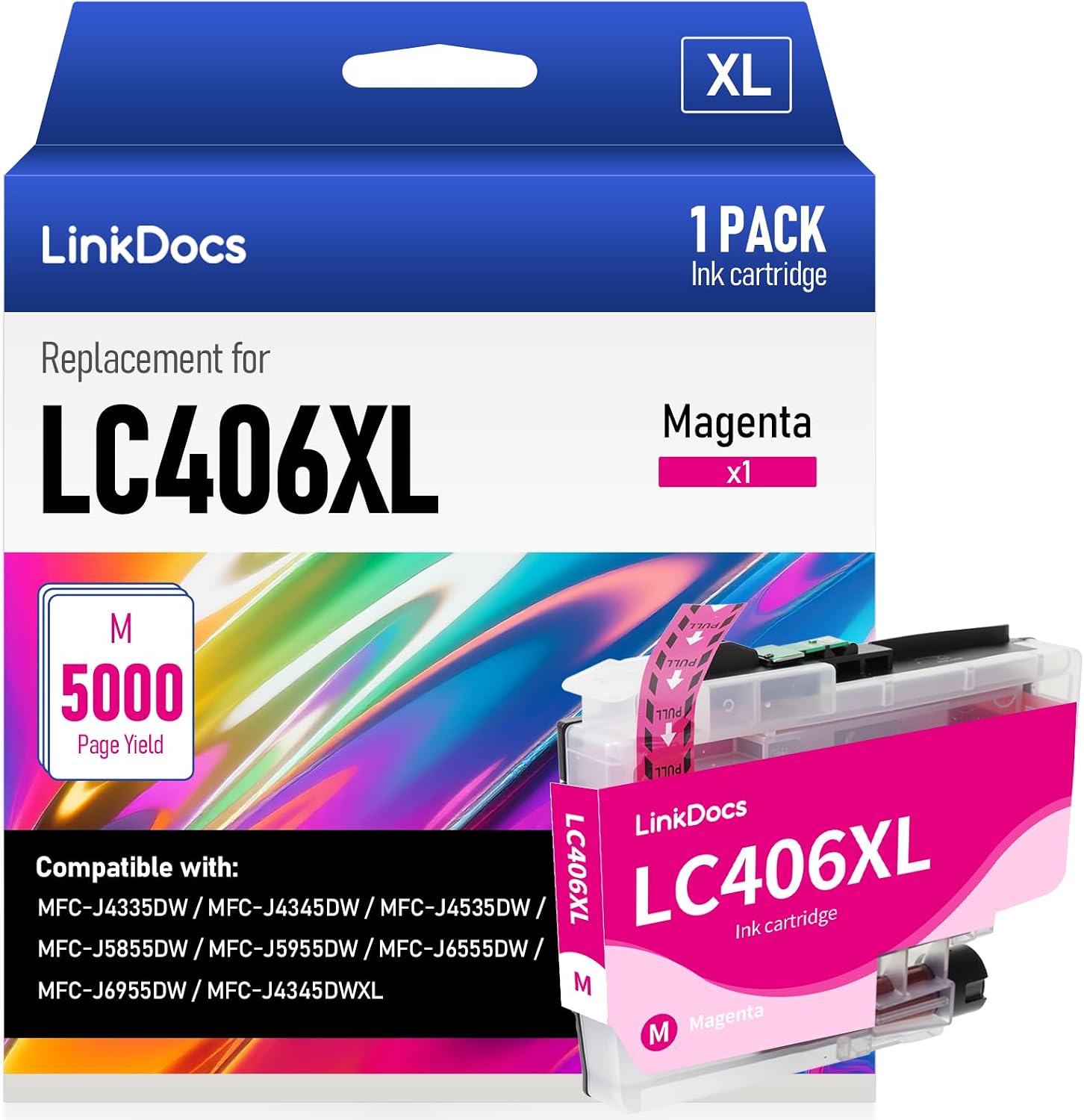 Detalle de LinkDocs Magenta Ink Cartridge LC406XL