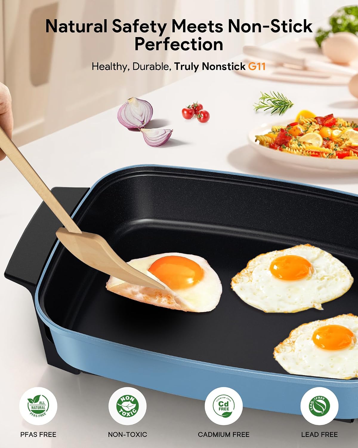 Thumbnail 3 de Nuwave Medley XL Digital Electric Skillet (7-qt) with Tempered Glass Lid, 100°–425°F Precision Heating, PFAS-Free G11 Nonstick