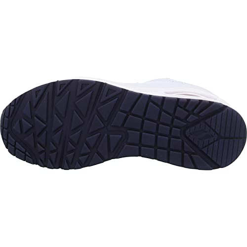 Detalle de Skechers Damen UNO Stand ON AIR Sneaker – WNVR White Durabuck, Navy & Red, Größe 36 EU
