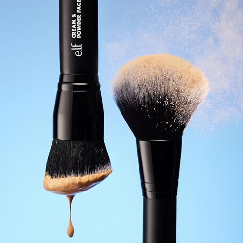 Detalle de e.l.f. Dual-Ended Cream + Powder Brush: All-in-One Tool for Cream and Powder Makeup