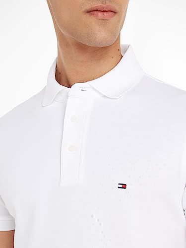 Detalle de Tommy Hilfiger Maglietta Polo Maniche Corte Uomo 1985 Slim Fit Bianco (White), M