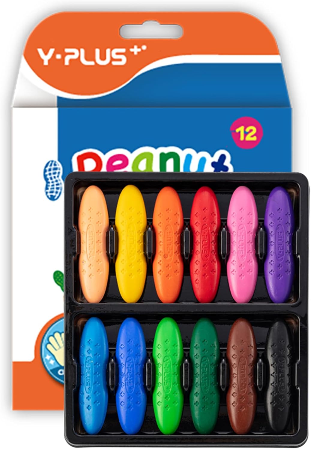 Thumbnail 6 de YPLUS 24 Colours Peanut Crayons with 3 Painting Books for Kids (washable, non-toxic) – for ages 2–4+