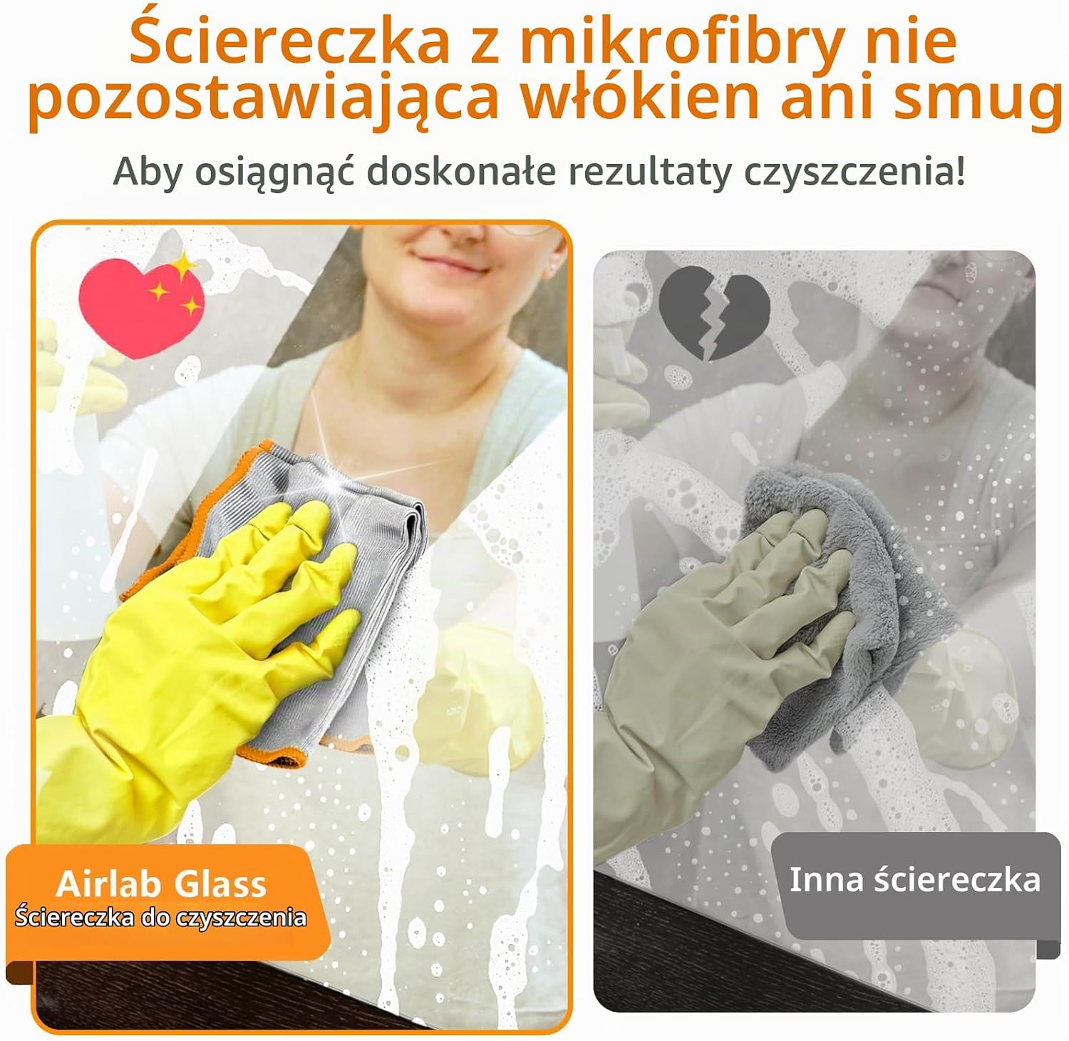 Detalle de Airlab MDL-HJU3030 – dwustronna ściereczka z mikrofibry 30 × 30 cm