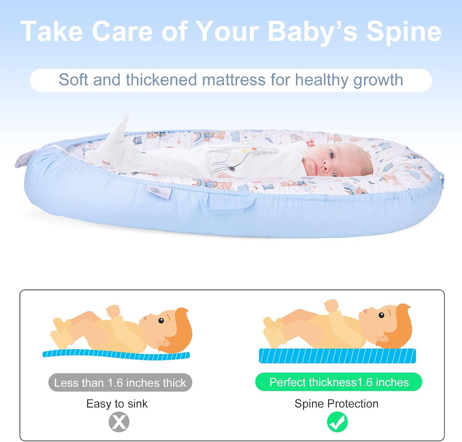 Thumbnail 3 de YGJT Baby Nest Pod 0–12 months baby lounger