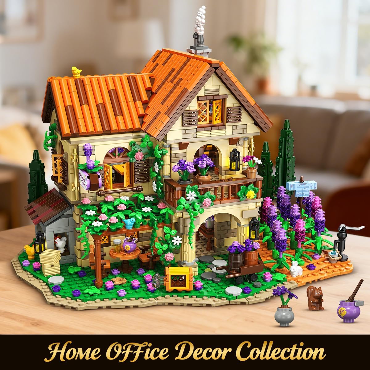 Thumbnail 6 de INSOON Lavender Manor House Building Set with Lights – 1960 Pieces Lavender Estate