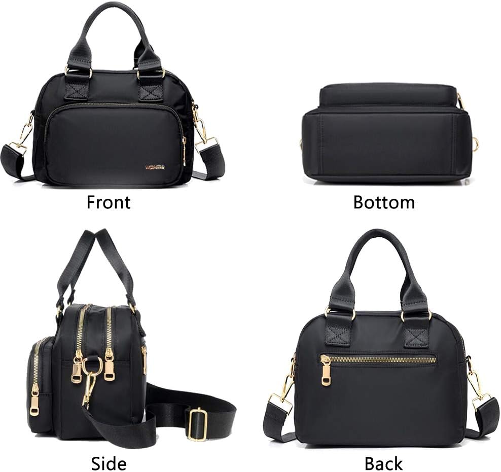 Detalle de OPXTO nylon multi-pocket cross-body & shoulder bag for women – waterproof, lightweight tote style
