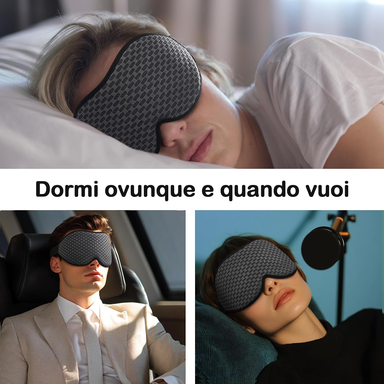Thumbnail 6 de INNELO Maschera da Sono 3D 2025 per Dormitori Laterali – oscurità al 100% e comfort premium