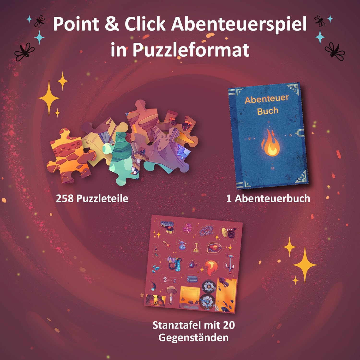 Thumbnail 2 de Kosmos 684853 Adventure Puzzle: In den Tiefen des Vulkans – Interaktives Abenteuerpuzzle, 258 Teile